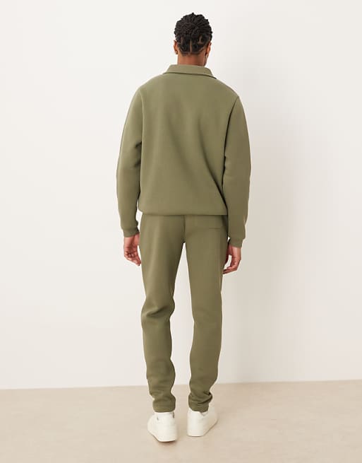 ASOS DESIGN Skinny Jogger With Pintucks In Green