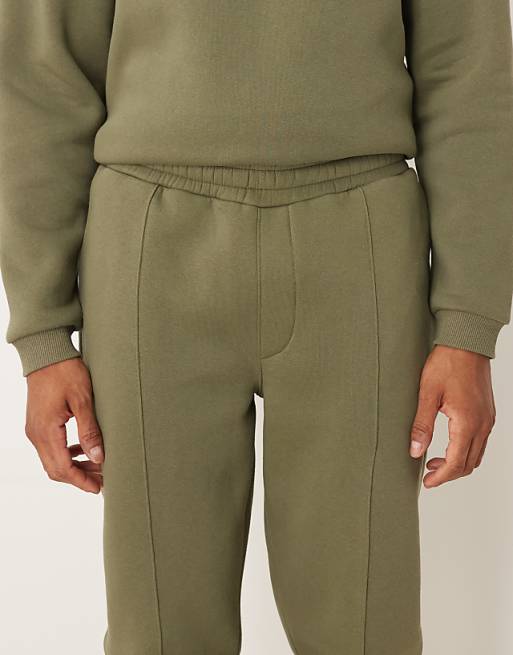 ASOS DESIGN Skinny Jogger With Pintucks In Green