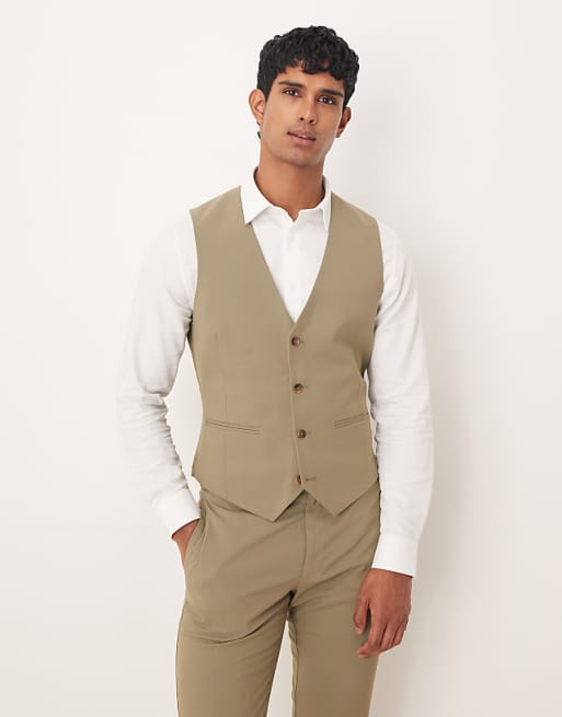 ASOS DESIGN Skinny Suit In Khaki Colour