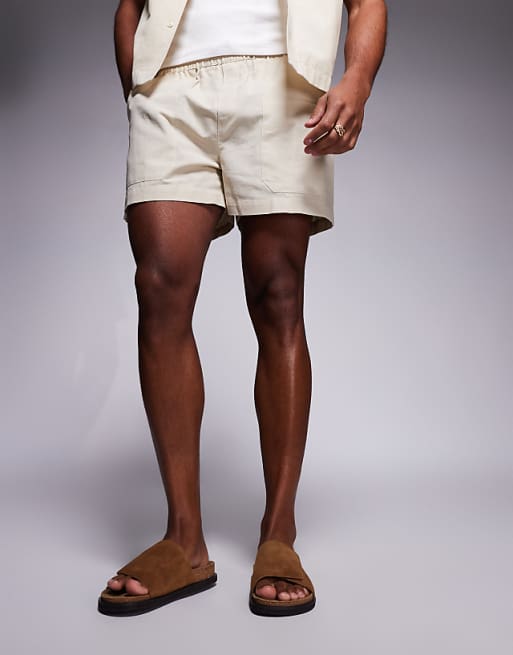 ASOS DESIGN Slider Sandals In Tan Suede With Cork Sole
