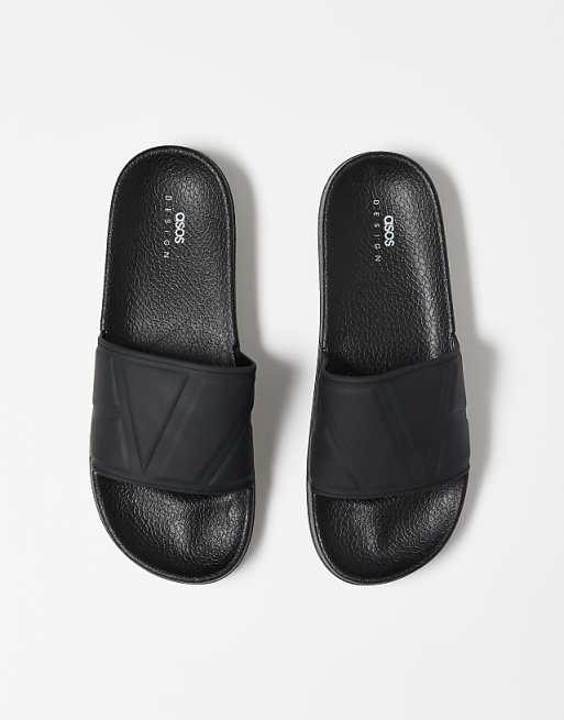 ASOS DESIGN sliders in black