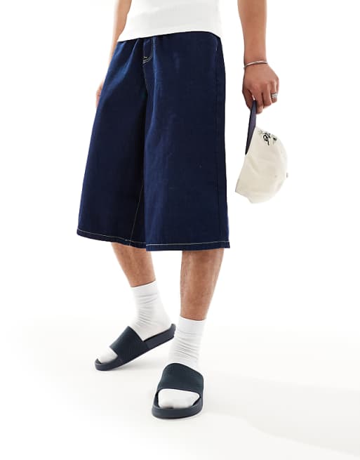 ASOS DESIGN Sliders In Navy With Knitted Strap