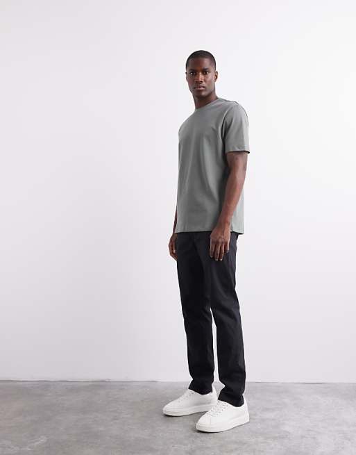 ASOS DESIGN slim chinos in black