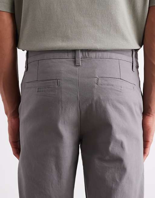 ASOS DESIGN Slim Chinos In Grey