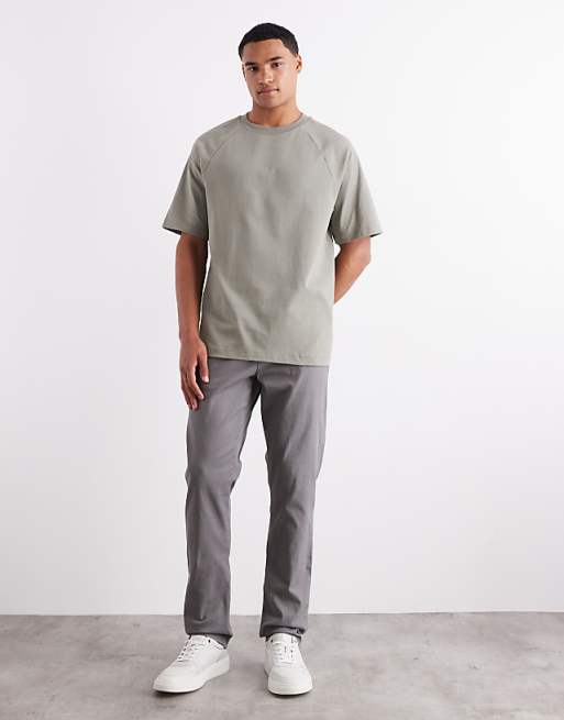 ASOS DESIGN slim chinos in grey
