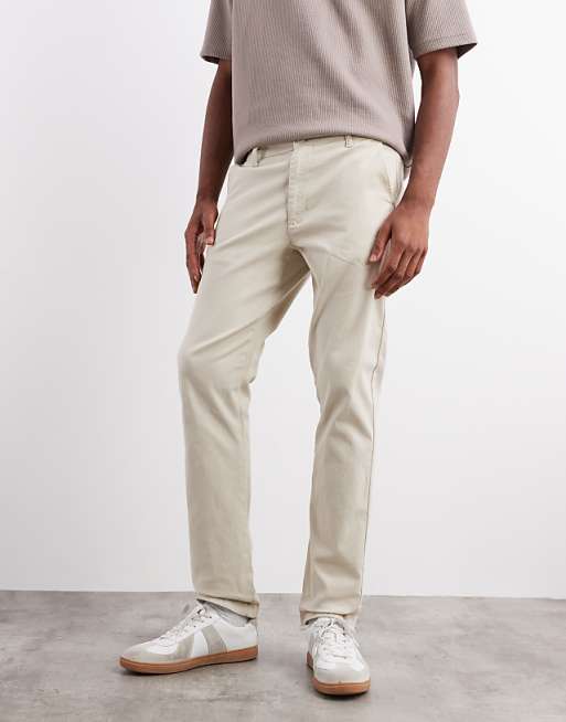 ASOS DESIGN Slim Chinos In Stone