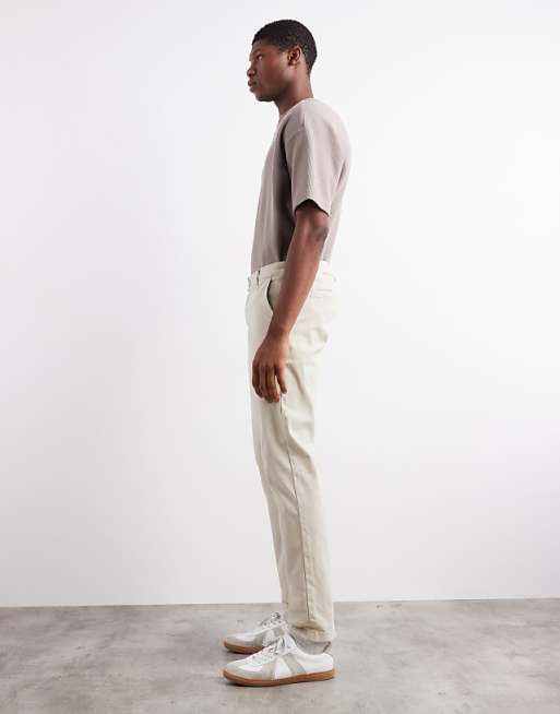 ASOS DESIGN Slim Chinos In Stone