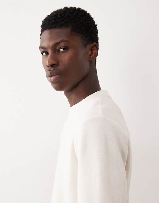 ASOS DESIGN Slim Fit Long Sleeve Ribbed T-shirt In White