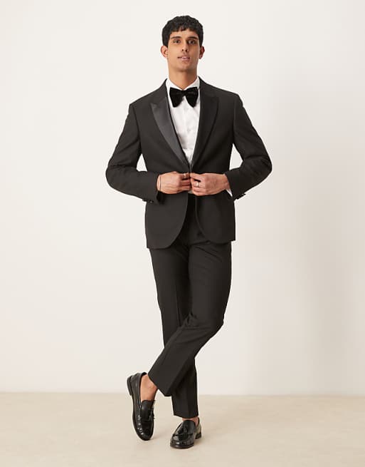 ASOS DESIGN Slim Fit Tuxedo Jacket In Black