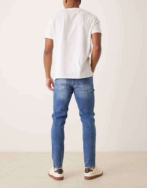ASOS DESIGN Slim Jeans In Light Wash Blue