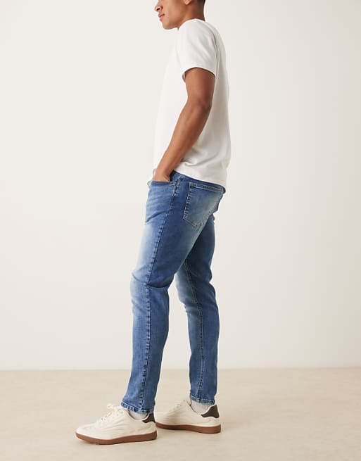 ASOS DESIGN Slim Jeans In Light Wash Blue
