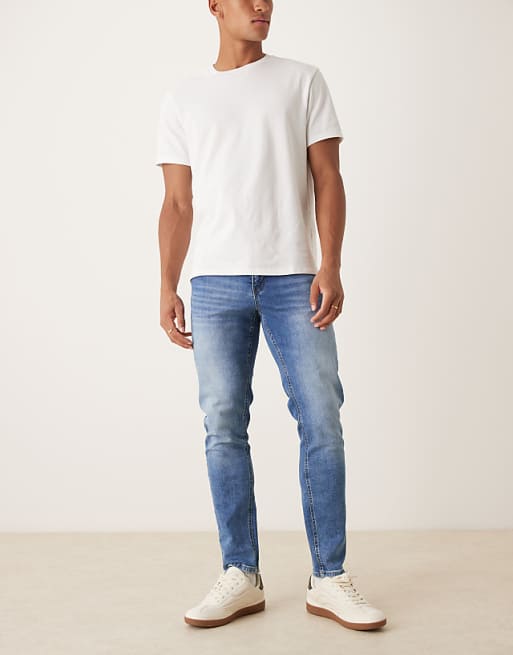 ASOS DESIGN slim jeans in light wash blue