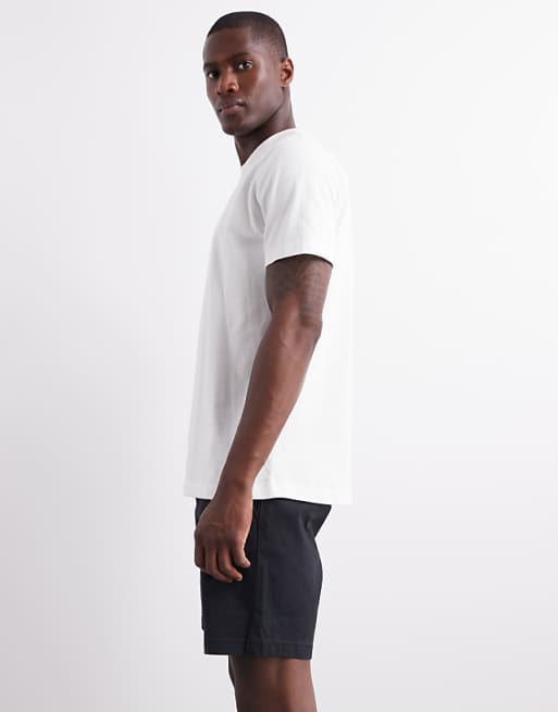 ASOS DESIGN Slim Mid Length Chino Bermuda Shorts In Black