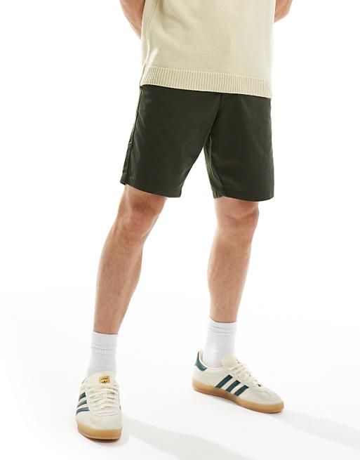 ASOS DESIGN slim stretch chino shorts in khaki
