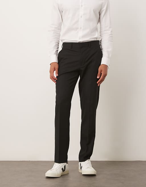 ASOS DESIGN slim suit trouser in black