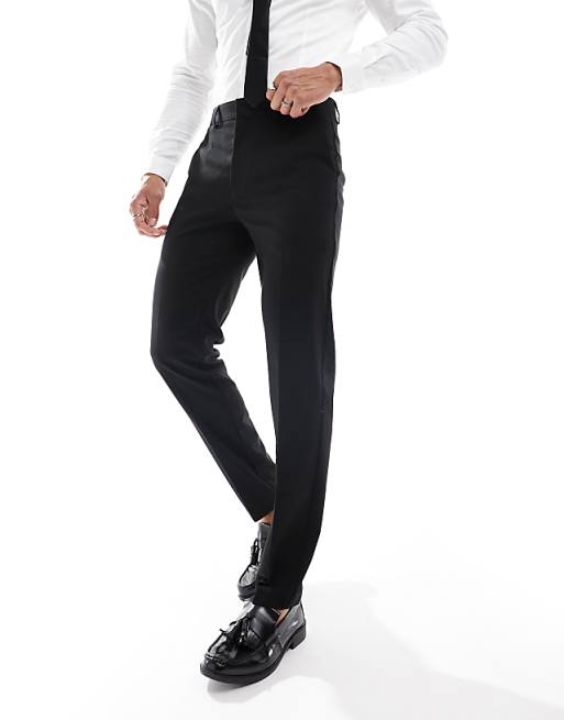 ASOS DESIGN Slim Suit Trousers In Black