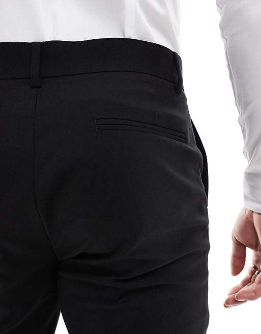 ASOS DESIGN Slim Suit Trousers In Black