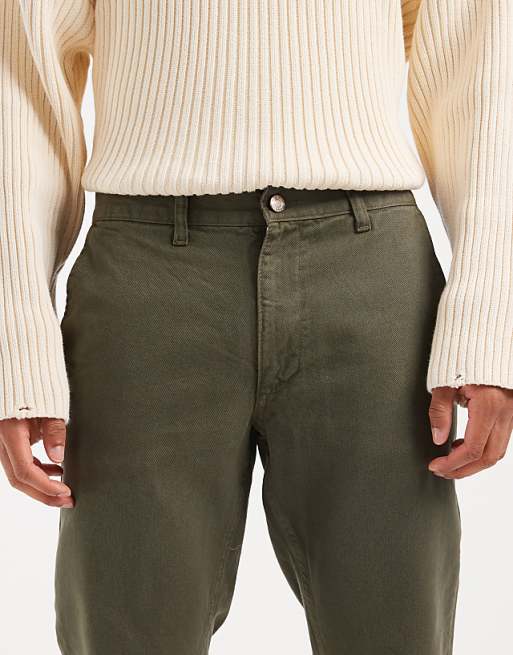 ASOS DESIGN Slim Trousers In Khaki