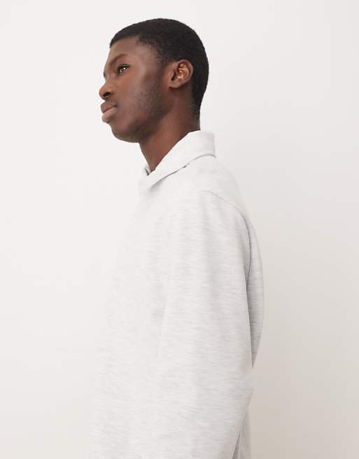 ASOS DESIGN Smart Scuba-style Fabric Polo Shirt In Oatmeal Marl Co-ord