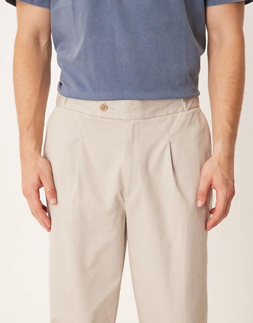 ASOS DESIGN Smart Tapered Chino In Stone