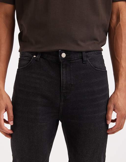 ASOS DESIGN Spray On Jeans In Power Stretch Denim In Washed Black