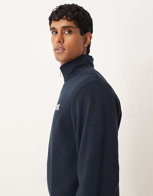 ASOS DESIGN Standard Fit Half Zip Co-ord In Navy