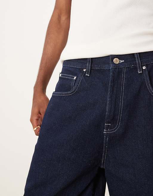 ASOS DESIGN Standard Length Denim Jort In Indigo