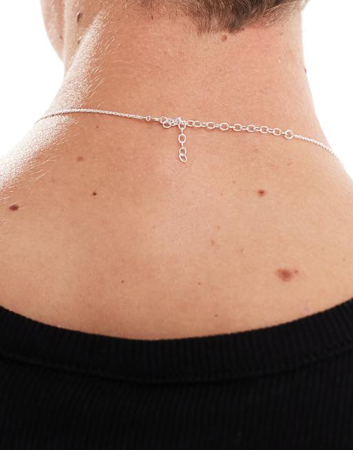 ASOS DESIGN Sterling Silver Rope Chain Necklace
