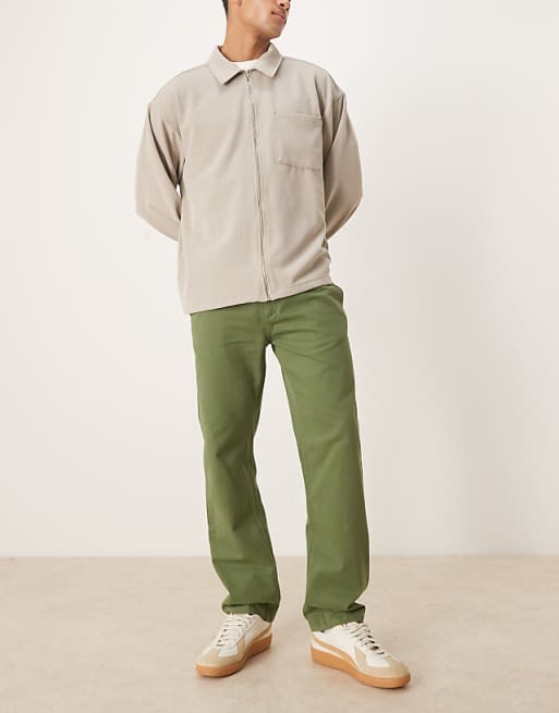 ASOS DESIGN Straight Fit Chino In Khaki