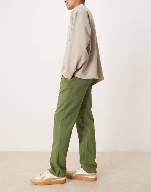 ASOS DESIGN Straight Fit Chino In Khaki