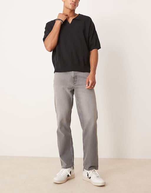 ASOS DESIGN straight fit jeans in grey