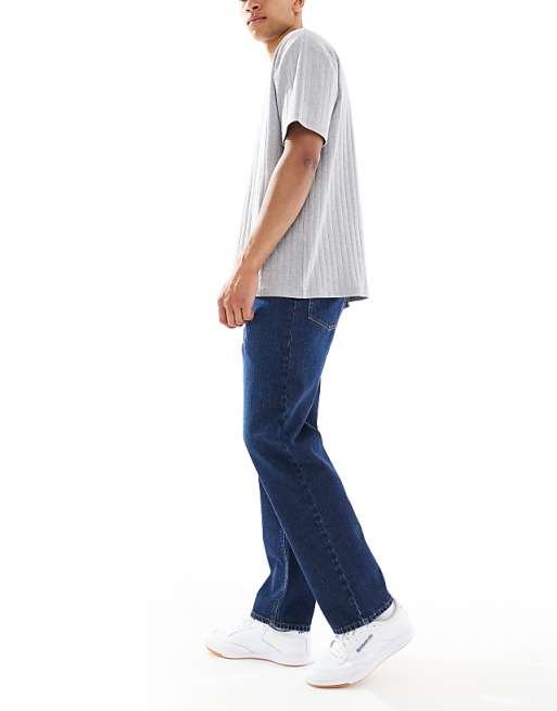 ASOS DESIGN Straight Jean In Dark Wash Blue