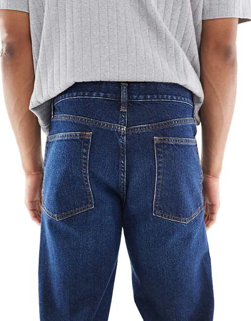 ASOS DESIGN Straight Jean In Dark Wash Blue