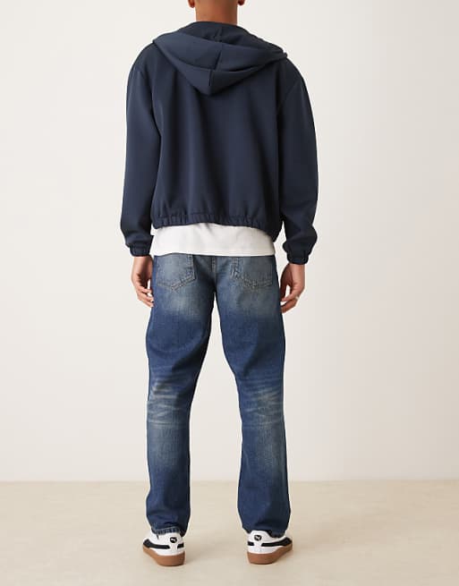 ASOS DESIGN Straight Jeans In Dark Wash Blue