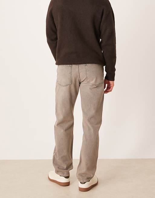 ASOS DESIGN Straight Jeans In Grey Tint