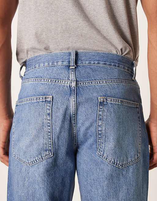 ASOS DESIGN Straight Jeans In Vintage Mid Wash Blue