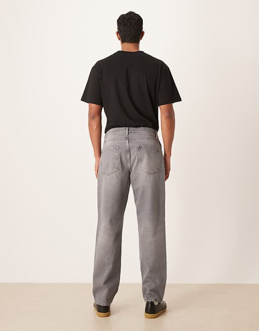 ASOS DESIGN Straight Jeans In Washed Grey