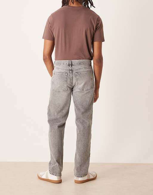 ASOS DESIGN Straight Leg Jeans In Heavy Grey Wash