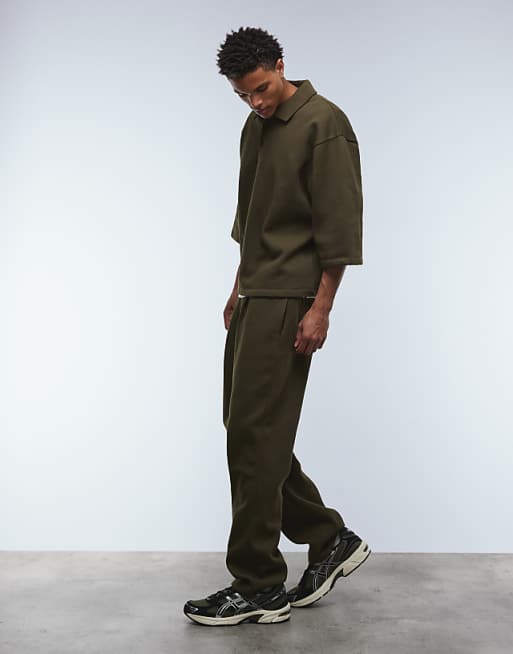 ASOS DESIGN Straight Leg Jogger In Khaki
