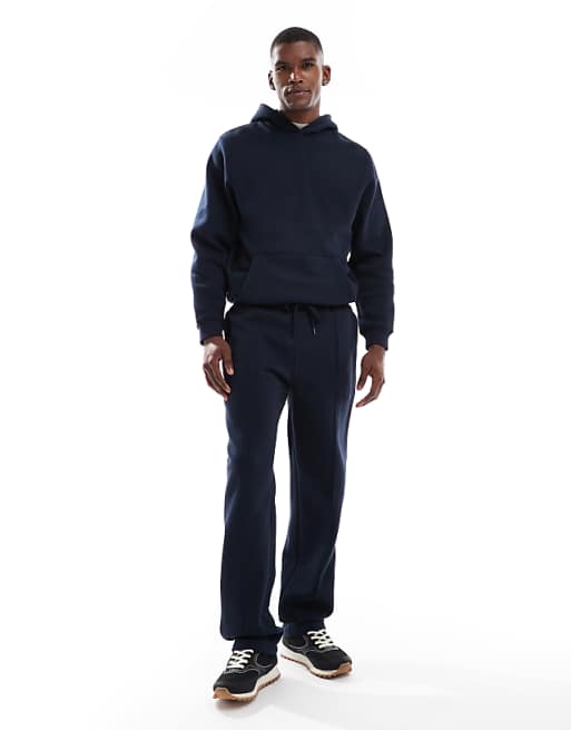 ASOS DESIGN straight leg jogger in navy