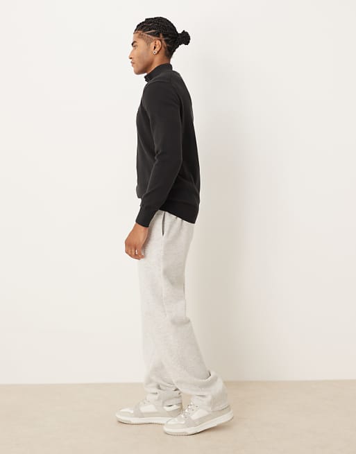 ASOS DESIGN Straight Leg Jogger With Pintuck In Light Grey