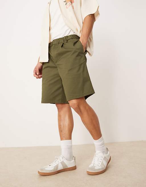 ASOS DESIGN Straight Leg Jort In Light Green