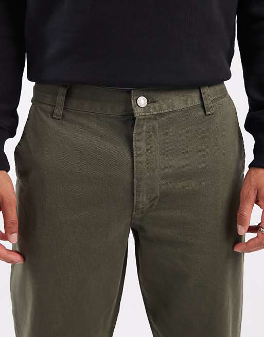 ASOS DESIGN Straight Trousers In Khaki