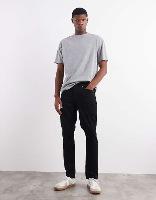 ASOS DESIGN stretch slim jeans in black