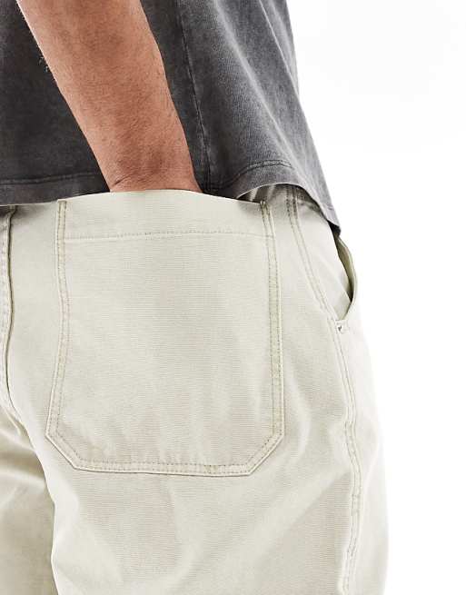 ASOS DESIGN Super Baggy Cargo Trousers In Stone