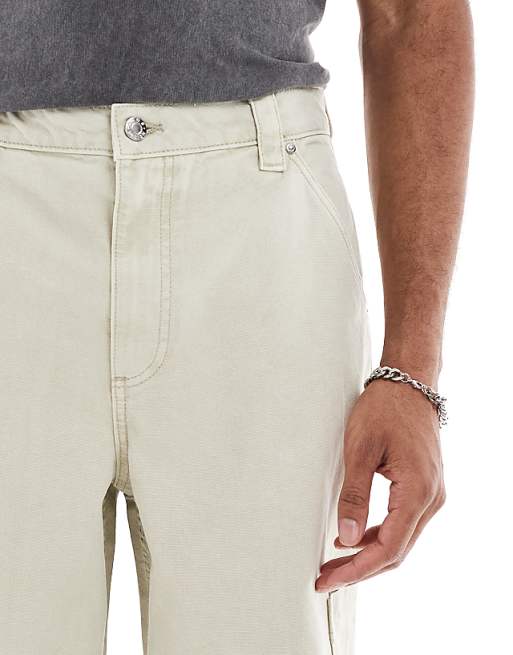 ASOS DESIGN Super Baggy Cargo Trousers In Stone