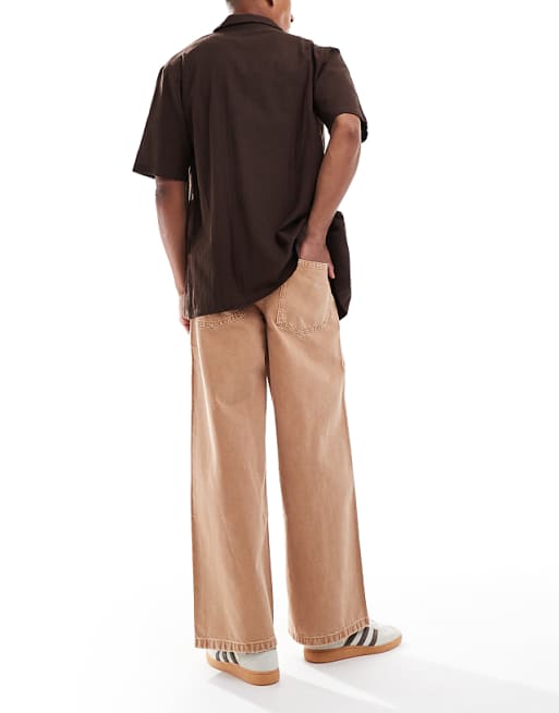 ASOS DESIGN Super Baggy Jean In Sand Wash