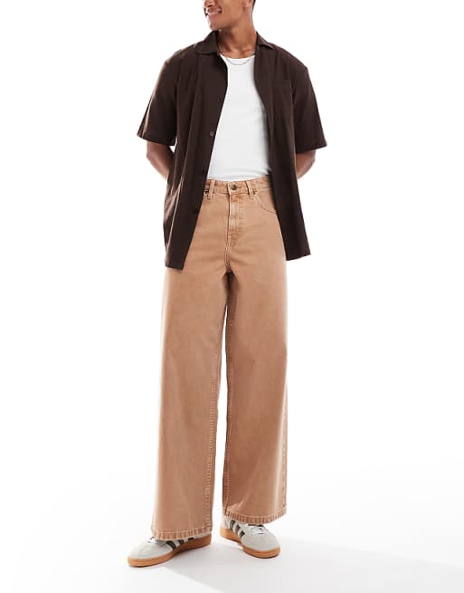 ASOS DESIGN super baggy jean in sand wash