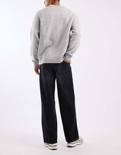 ASOS DESIGN Super Baggy Jeans In Washed Black