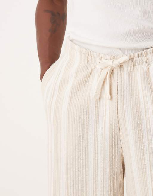 ASOS DESIGN Super Baggy Jogger With Stripes In Beige